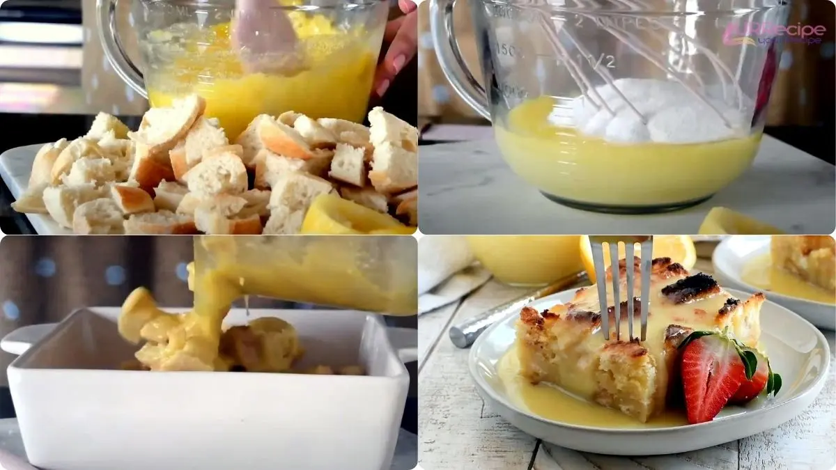 Step by Step Carrabba's Limoncello Bread Pudding Recipe