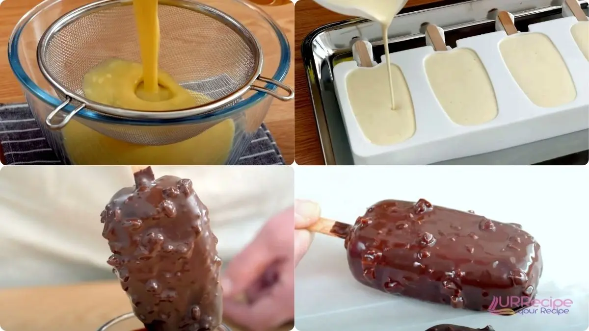 Step by step Homemade Eskimo Pie Popsicle Recipe