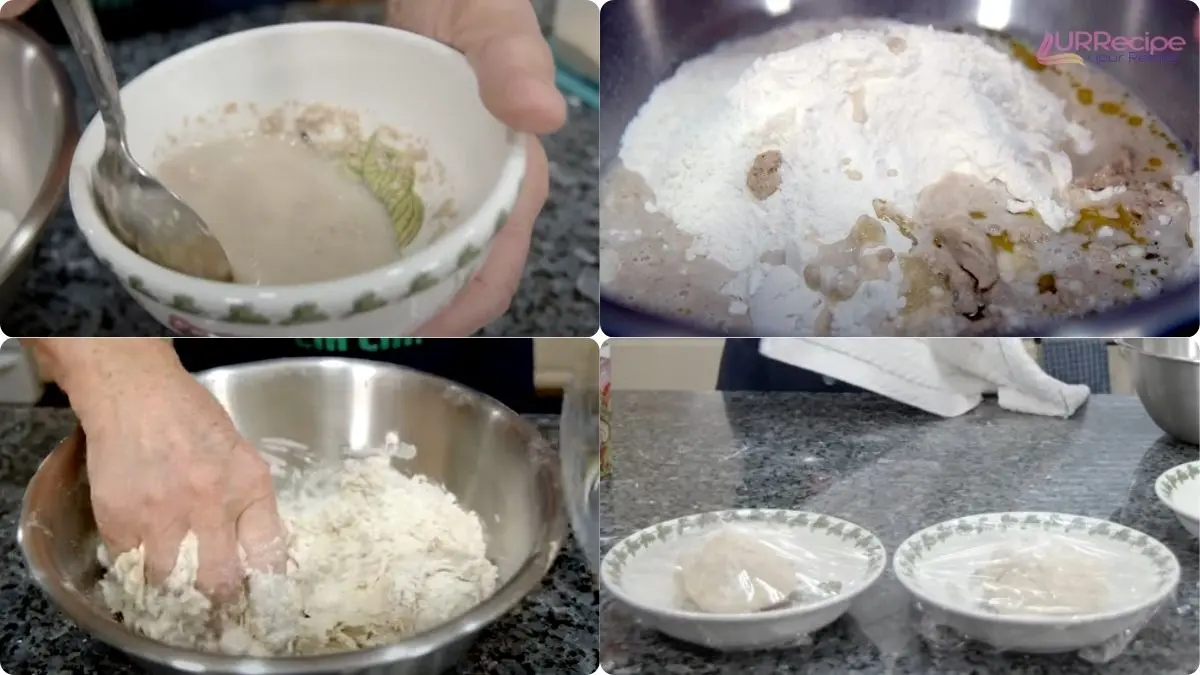 Preparing the dough for Carrabba's Bread