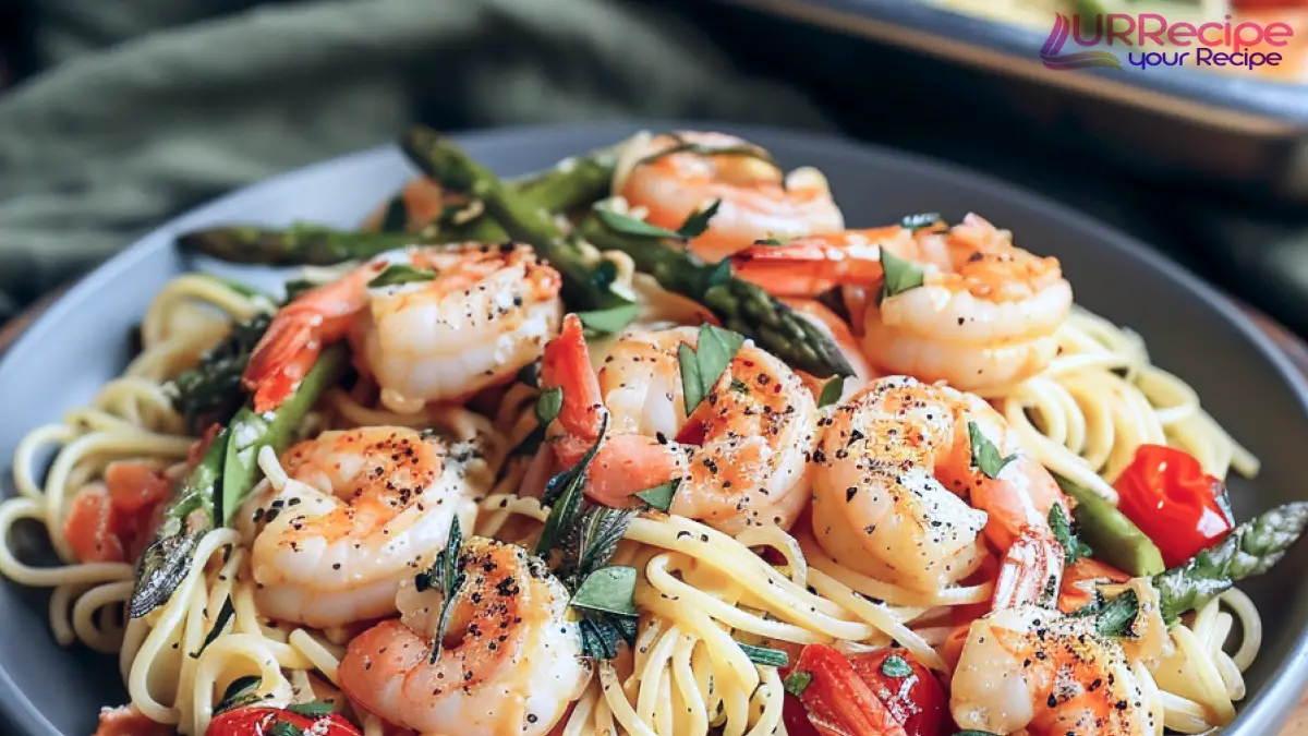 Close up of Olive Garden Shrimp Scampi​ in a bowl.