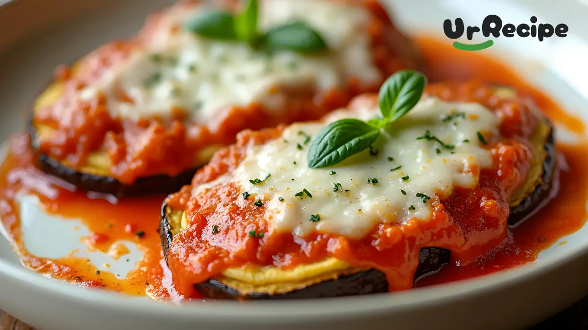 Olive Garden Eggplant Parmesan Recipe plated and served